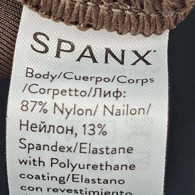 Spanx Faux Leather Leggings In Brown Women's Size X-Large