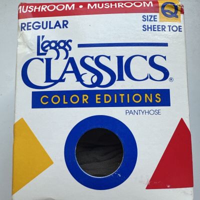 L'eggs Classics Color Edition Pantyhose  Mushroom Size Q+ Queen 1 Pair Tights