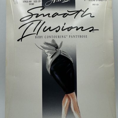 Hanes Smooth Illusions Contouring Collection Pantyhose Sz CD Ivory