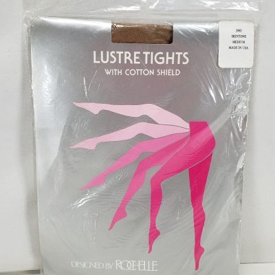 Vtg Lustre Tights Pantyhose Stockings-- Skintone SZ Medium--Designed by Rochelle