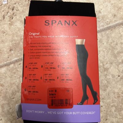 SPANX Original Women's Tight-End Tights Size B Black NEW Bodyshaping