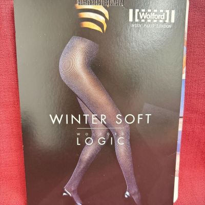 Wolford NWT Camel-Chine Winter Soft Logic Cotton Blend Ribbed Tights S