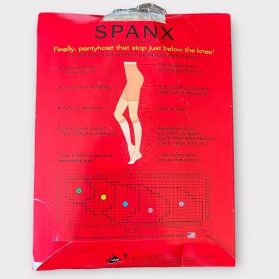 SPANX Womens FOOTLESS BODY SHAPING PANTYHOSE The Original Control Top NUDE Sz D