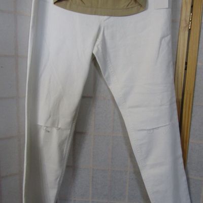 NWT Indigo Blue Maternity Cotton Blend White Unhem Distress Jeans Pants Women S