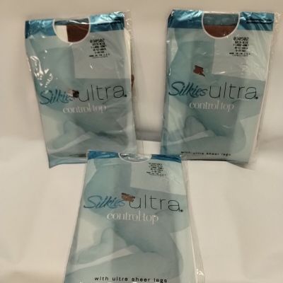 Silkies Ultra Control Top Pantyhose X Large Color Honey Ultra Sheer Legs