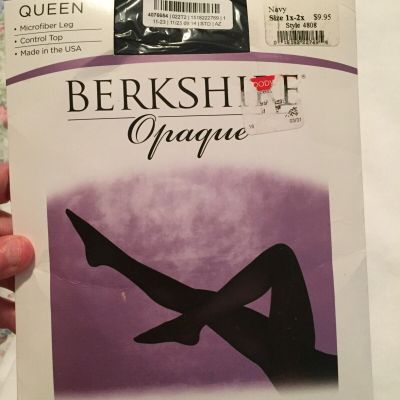 Berkshire Opaque Queen Style 4608 Size 1-2X PANTYHOSE Tights USA CONTROL TOP