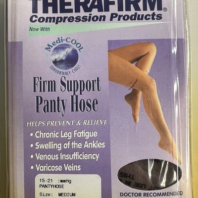 Therafirm Firm Support Panty Hose 15-21 mm Hg Medium Taupe #68015 Medi Cool