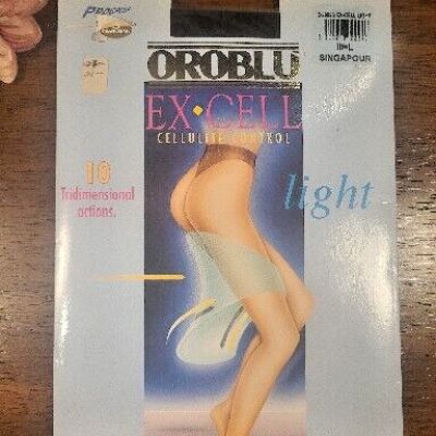 (1) OROBLU EX CELL Light Size III Large Singapour BLACK Cellulite Control L