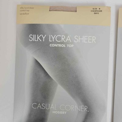 Casual Corner Womens Tights Pantyhose Size B Multicolor Bundle Silky Sheer