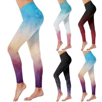 Workout Biker Shorts Women Printed Trouser Pant Leggings High Waist Workout