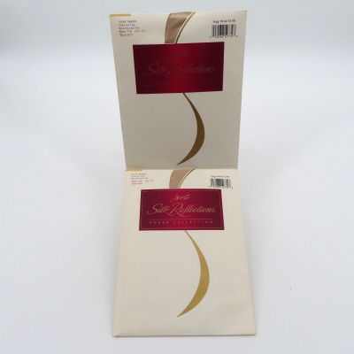 Hanes Silk Reflections Sheer CD Travel Buff 2 Pack Control Top Tights Style 718