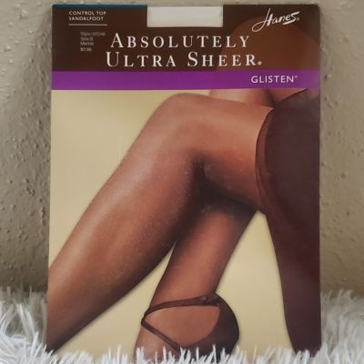 Womens vintage absolutely ultra sheer control top hanes pantyhose Size B