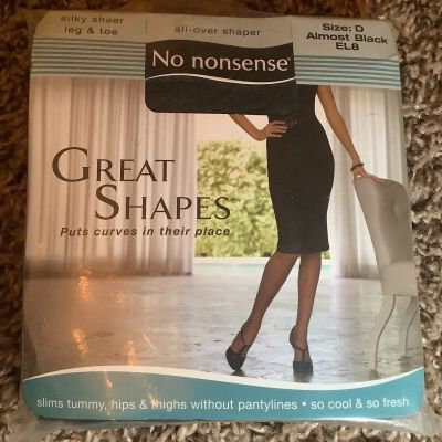 No Nonsense great shapes pantyhose, color almost black, size: D