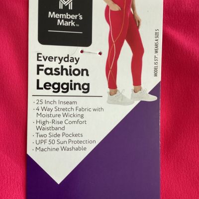 Member's Mark Ladies Everyday Fashion Legging Pink  XXL