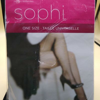 SOPHI ONE SIZE BEIGE PANTYHOSE - DAY SHEER--REINFORCED TOE - New NOS