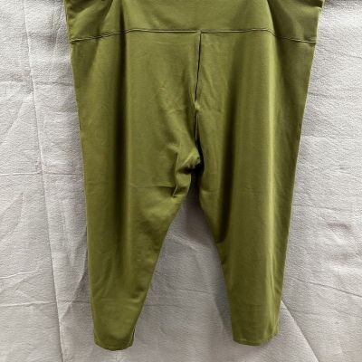 Soft Surroundings Leggings Plus Size 3X Olive Green Pullon Stretch Cropped
