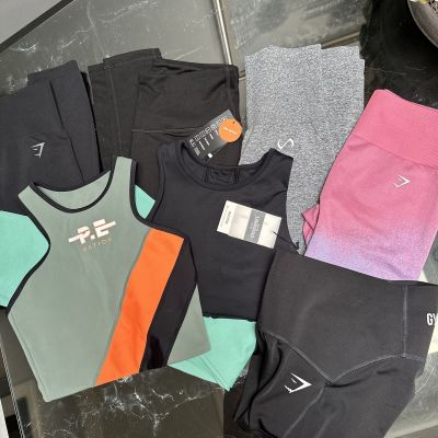 8 Items Gymshark, Tlfapparel, Leggings Short Pants And Tops Workout Athletic