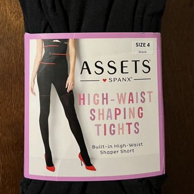 NWT Assets by SPANX Women's Opaque Shaping Tights Black Size 4