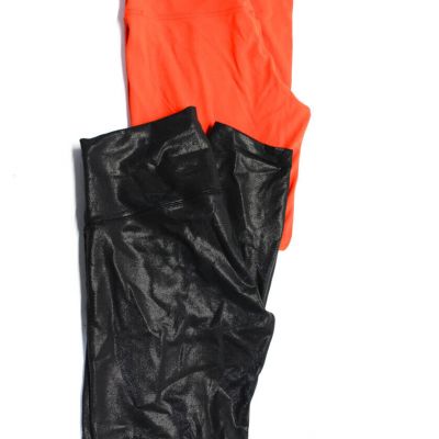 Lululemon Womens Solid Bright Orange Pull On Pants Leggings Size 8 lot 2