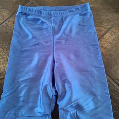 Vintage 80s Rainbeau Bodywear Shiny Blue Spandex Workout Exercise Shorts