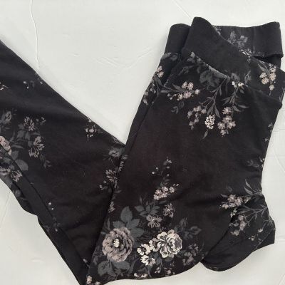 Torrid Black & Grey Floral Leggings Size 1