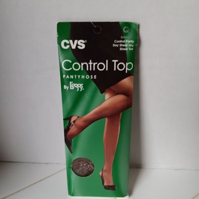 CVS Pantyhose Control Sun tan Womens Sheer Nylons / Queen. 150-200lb USA 2005