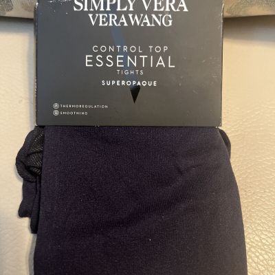 NEW! Women’s Simply Vera Vera Wang Control Top Essential Tights - Navy Size 2