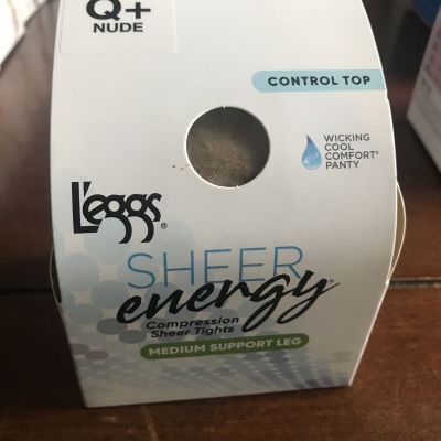 Leggs Sheer Energy Q+ Nude, MEDIUM SUPPORT LEG, CONTROL TOP/98148
