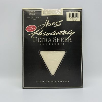 Hanes Absolutely Ultra Sheer Pantyhose Vintage 1993 721 Size B Pearl Glimmer