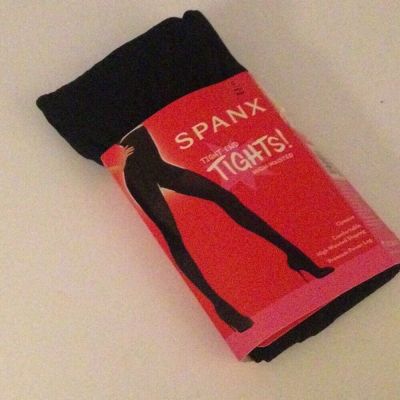 SPANX TIGHT END TIGHTS HIGH WAIST  VERY BLACK SIZE C NWT