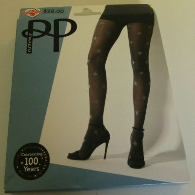One Pair Pretty Polly Star Print Opaque Tights one size fits most PNAWA7