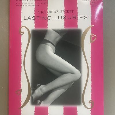 Victoria’s Secret Sheer to Waist Pantyhose Almost Black Small