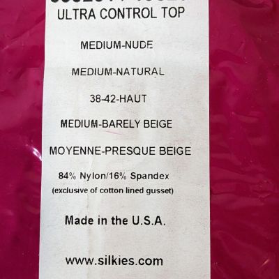 Silkies Pantyhose Ultra Control Top Medium Nude Hose  030201