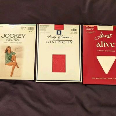 VINTAGE Givenchy Body Gleamers, Hanes Alive and Jockey For Her Size C Sheer