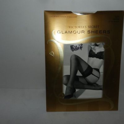 Victoria Secret size M 2 pair Thigh High Pantyhose Stocking Glamour sheers Buff