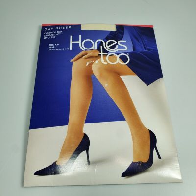Hanes Too Day Sheer Pantyhose Pearl Control Top CD Style 137 Sandlefoot Nylons