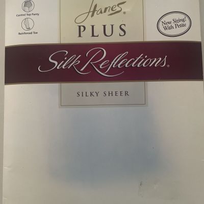 Hanes Plus Silk Reflections Silky Sheer Pantyhose 