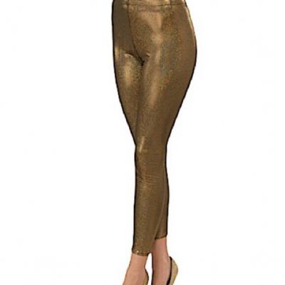 Isadora Pacino NY New Women’s Large/X Large Gold Metallic Fashion Print Legging.
