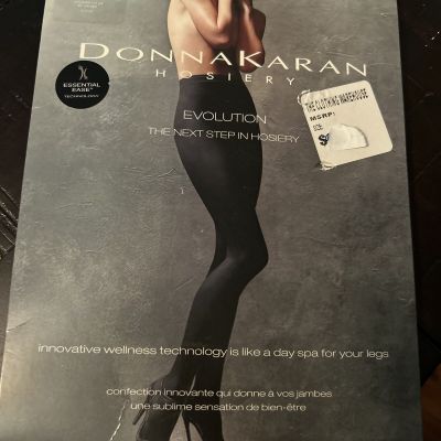 Donna Karan Evolution Semi-Sheer Hosiery Style DOC319 Size Small Black