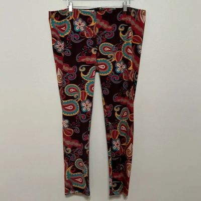 Lolly Wolly Doodle Paisley Print Leggings Size 3X