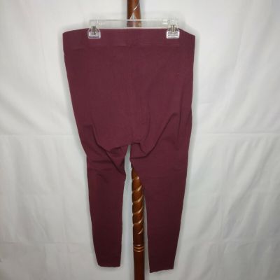 Boutique women's size 2X leggings maroon color pull on wide waistband
