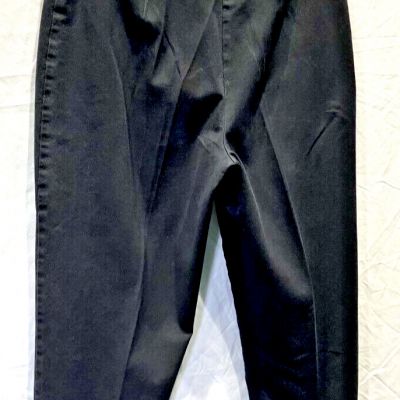 Susan Graver Weekend/Style Capri Size 10 Stretch Pull-On Black Elastic Waist(5)