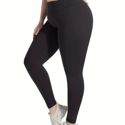 Brand New 6X Black Leggings Yoga Workout Pants Women's 6X Great Comfy Stretch