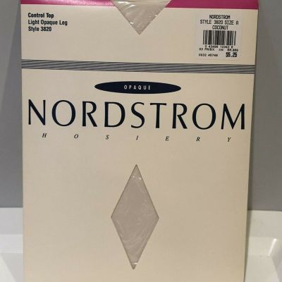 Nordstrom Hosiery 3820 Light Opaque Leg Control Top Pantyhose Coconut size A
