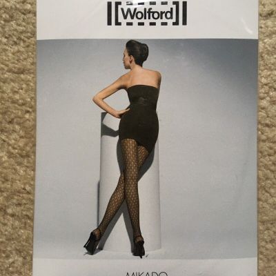 New Wolford Mikado Tights Size M Wheat 19109 4704