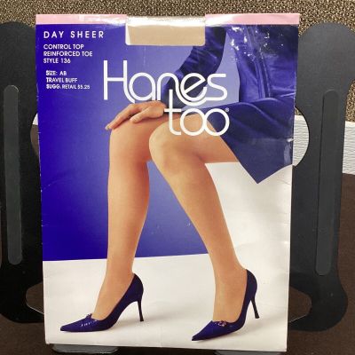 Hanes Too Day Sheer Control Top Pantyhose Size AB Style 136