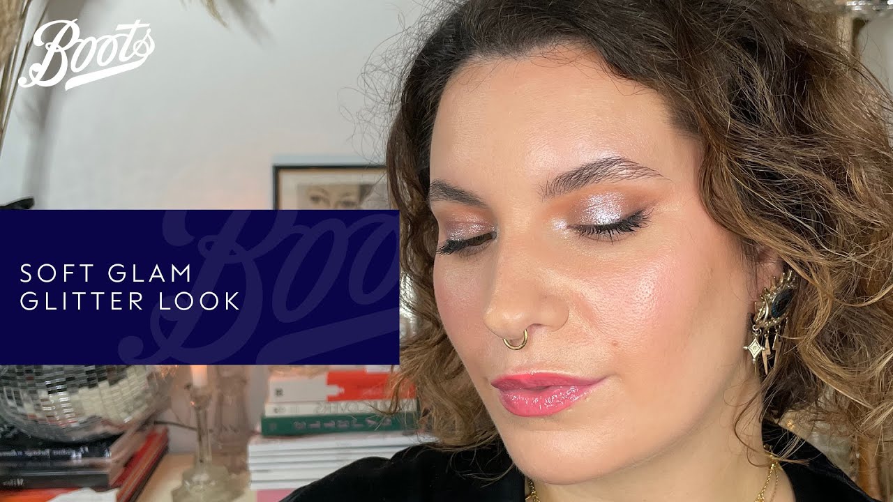 BootsMakeup Tutorial Stay in and Sparkle Soft Glam Glitter Look
