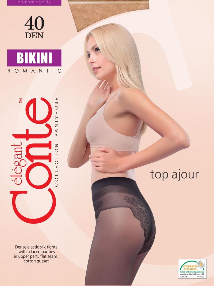 Conte Bikini Romantic Top Ajour 40 Denier Thickness, Bikini | Pantyhose Library