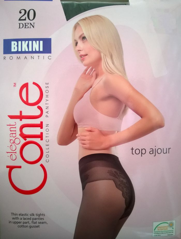 Conte Bikini Romantic Top Ajour 20 Denier Thickness, Bikini | Pantyhose Library