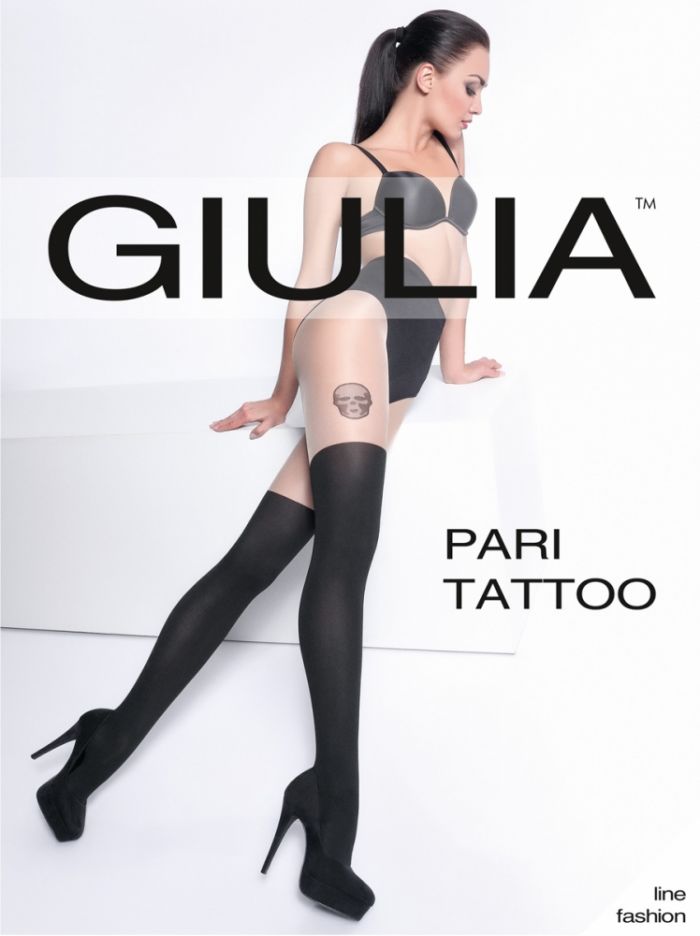 Giulia Pari Tatoo Model2 Tights Head 60 Denier Thickness, Fantasy special collection | Pantyhose Library